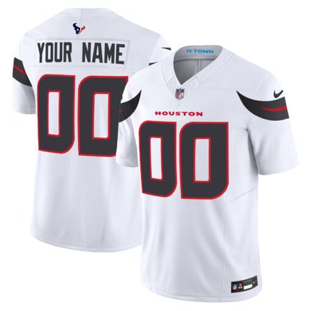 Men's Custom White Houston Texans Vapor F.U.S.E. Limited Jersey